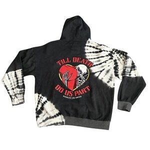 Assholes*s Live Forever Til Death Do Us Part Graphic Hoodie Adult XL Grunge NSFW